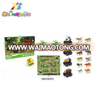 New Items mini Animals Car Model Set Kids Game Carpet