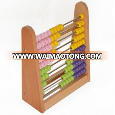 Wooden children small computing rack wood teacher student abacus beads learning Mathematics Arithmetic counting frame kit toys