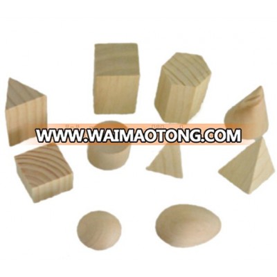 10 pcs pine wood blocks preschool geometry set montessori toy activity cube wooden brick game