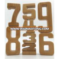 32 pcs set 24mm thickness beech wood number block accept OEM wooden pattern stacking blocks