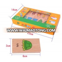 cheap oem children preschool domino brick games toys montessori wooden education toys