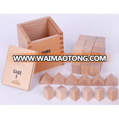 child Kindergarten wooden toys Froebel teaching aids genuine Freund Beech wood guarantee FABEL GABE5 processing wholesale Block