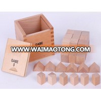 child Kindergarten wooden toys Froebel teaching aids genuine Freund Beech wood guarantee FABEL GABE5 processing wholesale Block