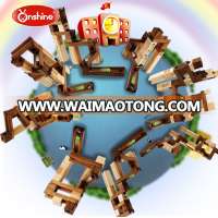 Onshine new design 60pcs WOOD MARBLES BUILDING BLOCK